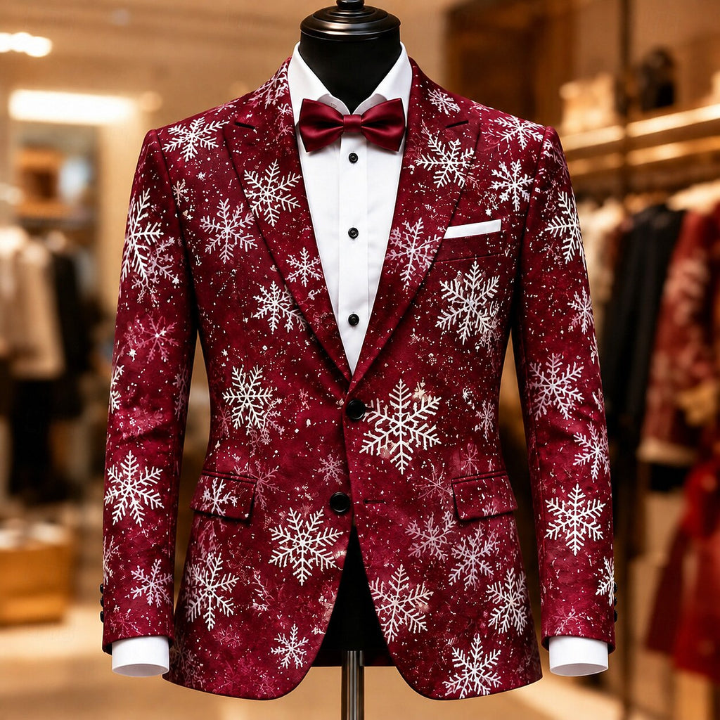 Christmas Snowflake Formal Party Blazer Jacket