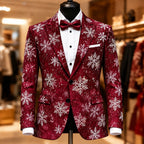 Christmas Snowflake Formal Party Blazer Jacket