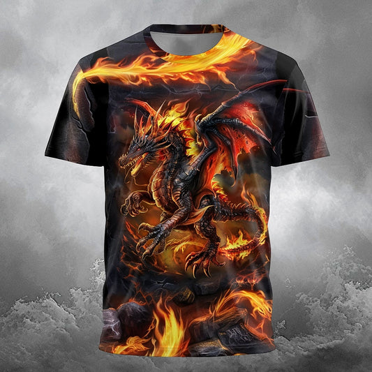 Men's Gothic Dragon Halloween Graphic Tee