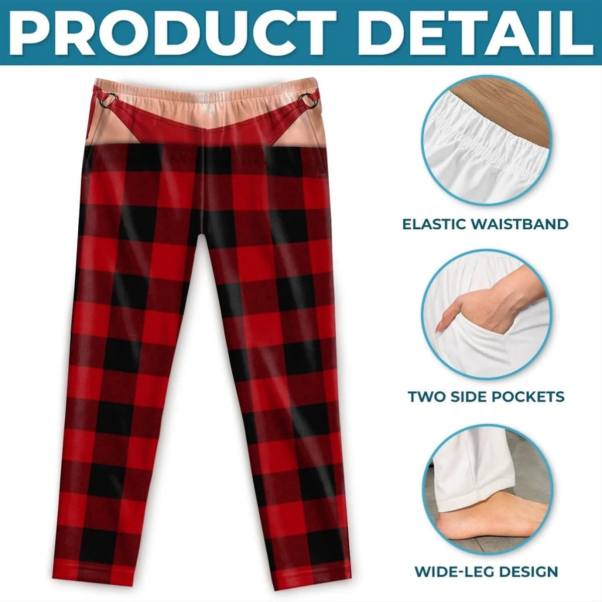 Funny Christmas Pajama Pants with Pockets
