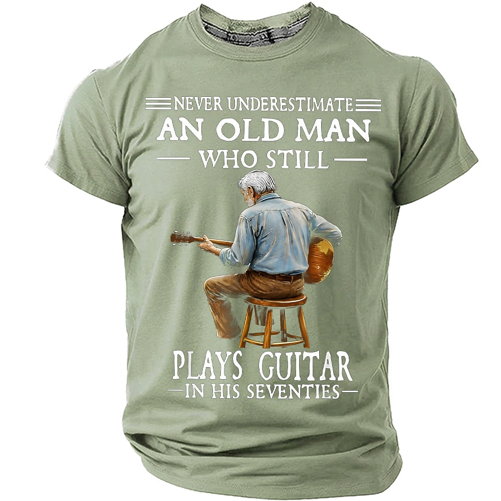 Men's Seventies Guitar Hero Graphic Tee
