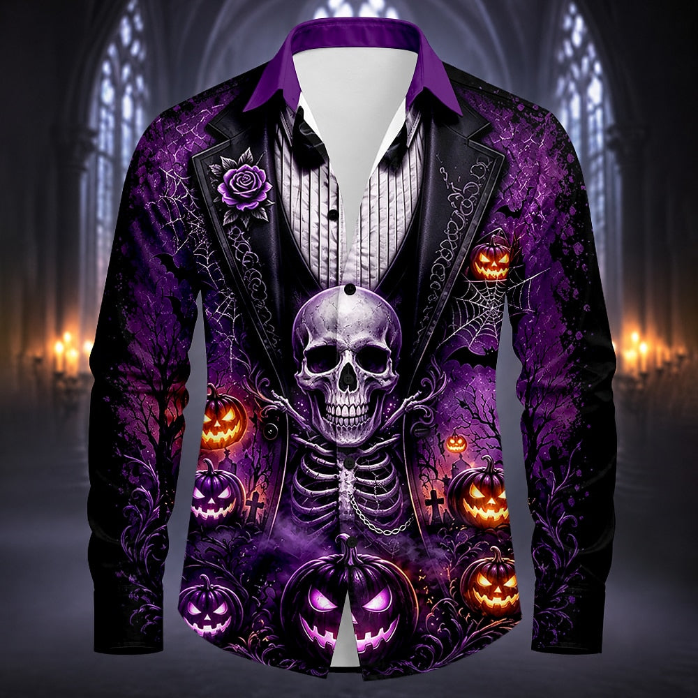 Men's Retro Skull Casual Shirt