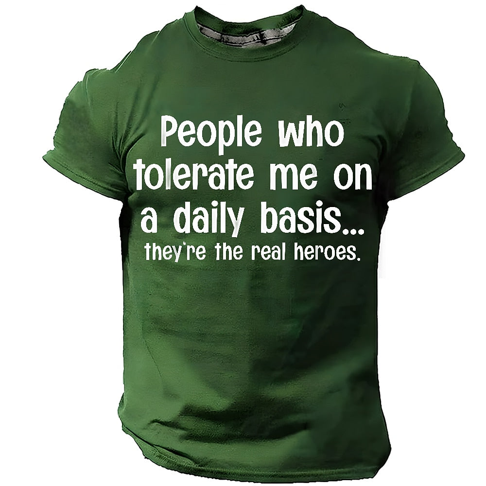 Men's Humorous Graphic Print Tee