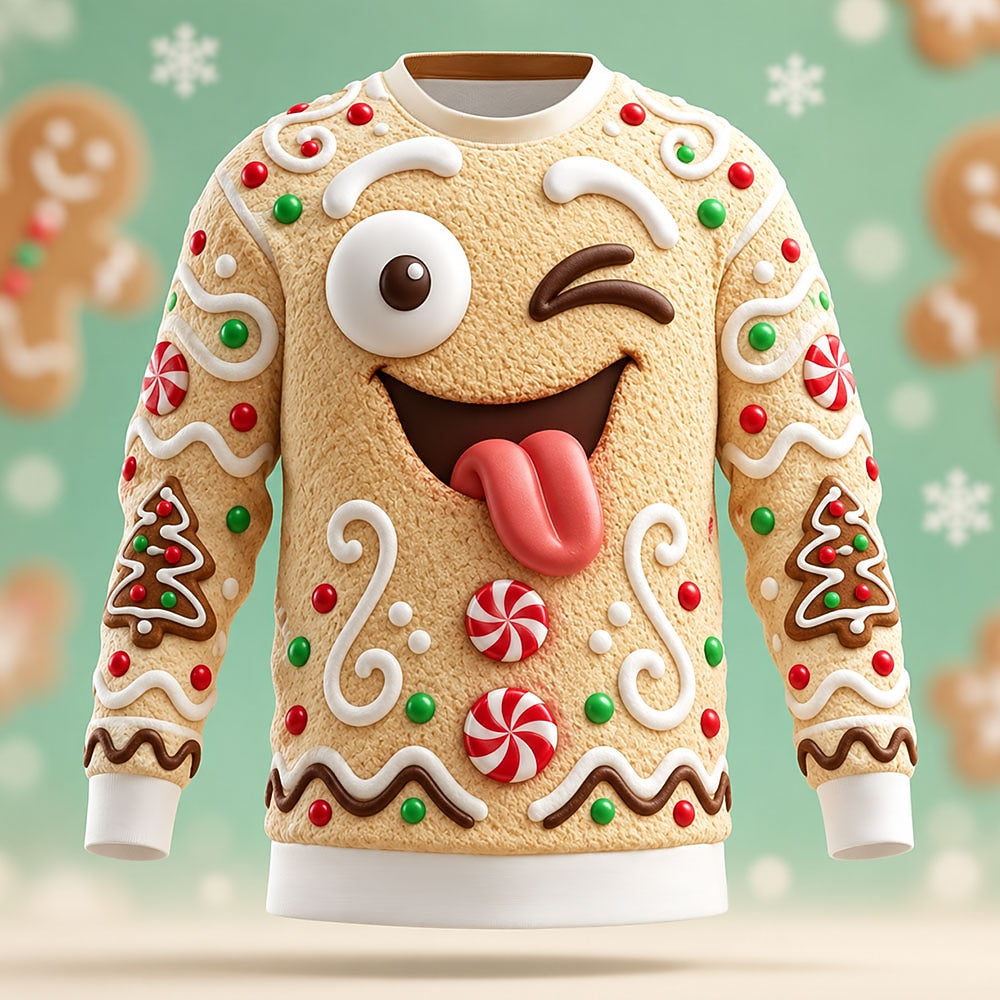 Men's Santa Claus Holiday Graphic Crewneck Sweatshirt