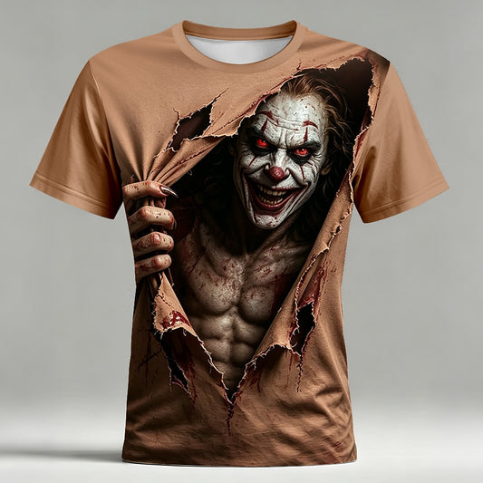 Men's Creepy Clown Illusion Graphic Tee