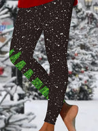 Warm Thermal Graphic Christmas Leggings