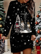 Women's Christmas Graphic Modern Dress