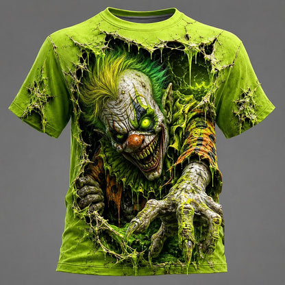 Men's Halloween Party Creepy Clown Tee