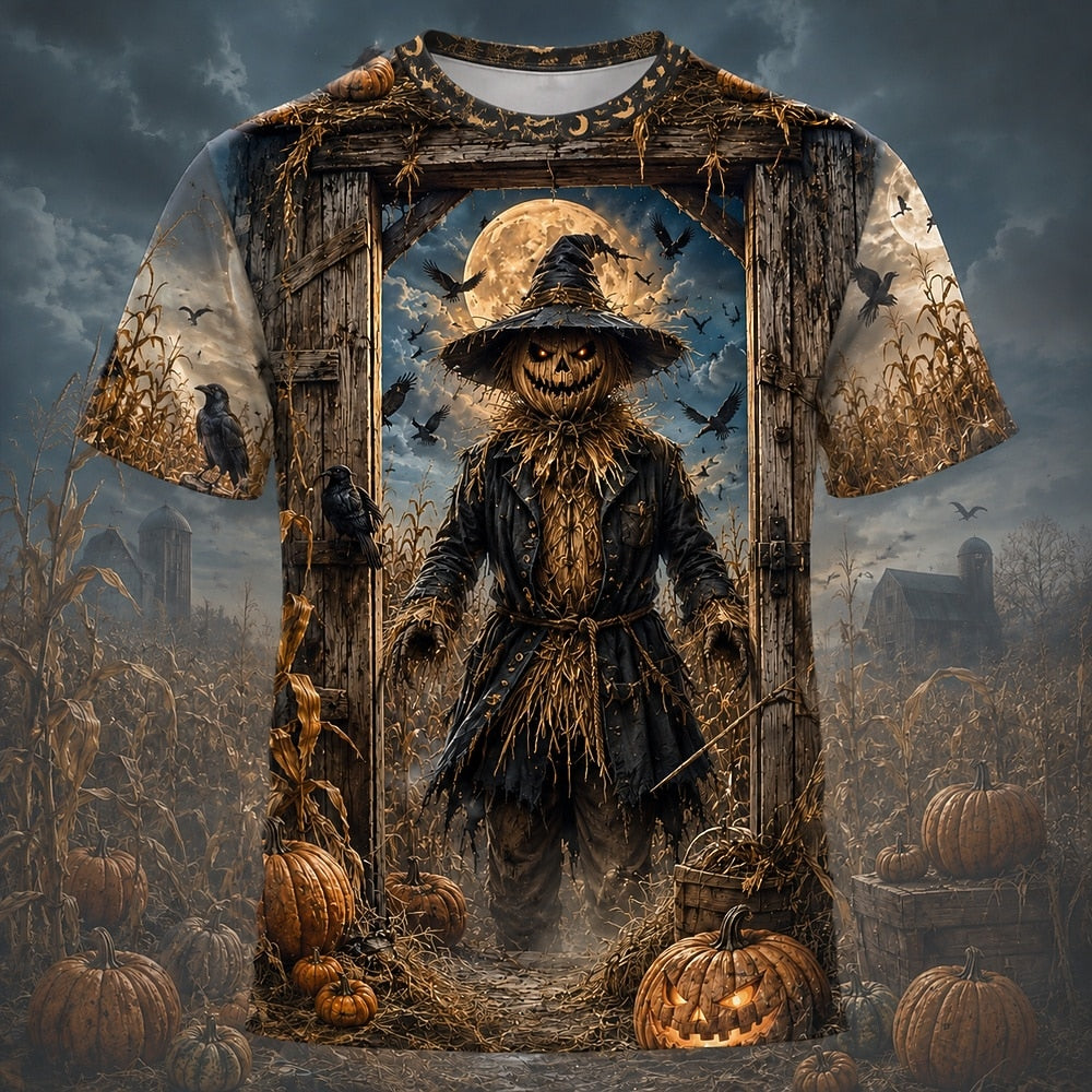 Men's Halloween Pumpkin Graphic Shirt