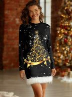 Women's Christmas Graphic Trendy Dress