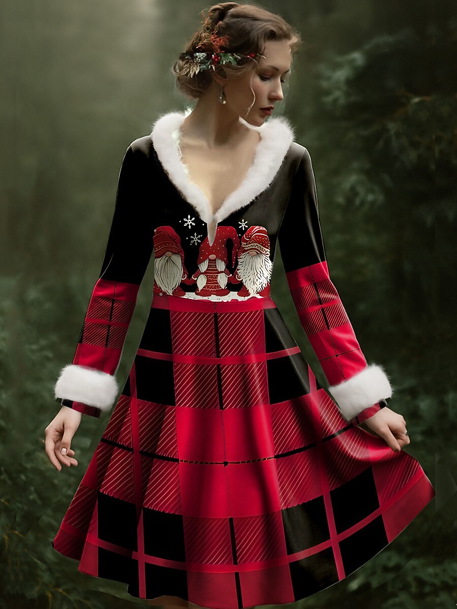 Women's Christmas Graphic Dress Style