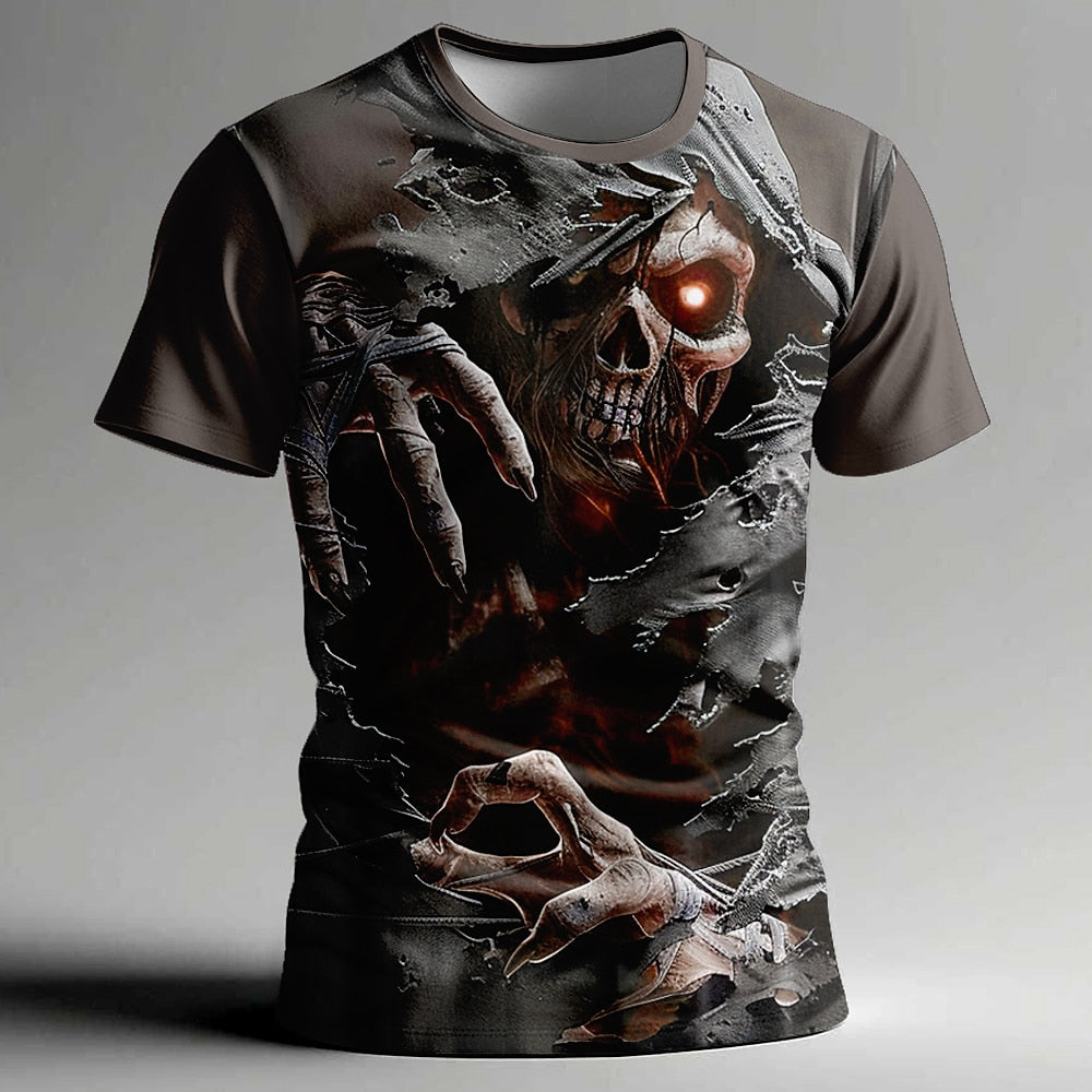 Men's Skull Zombie Bone 3D T-Shirt