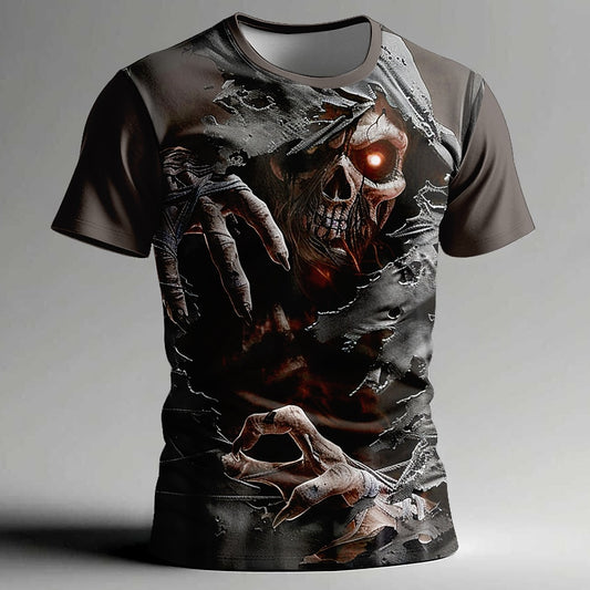 Men's Skull Zombie Bone 3D T-Shirt