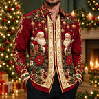 Men's Santa Claus Party Button Up Shirt