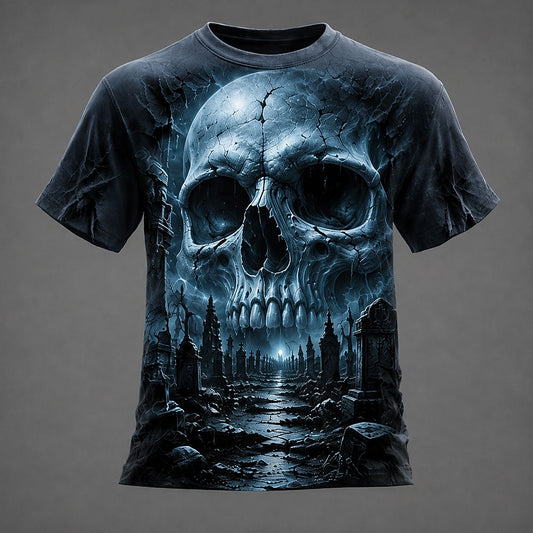 Men's Skull Optical Illusion 3D T-Shirt