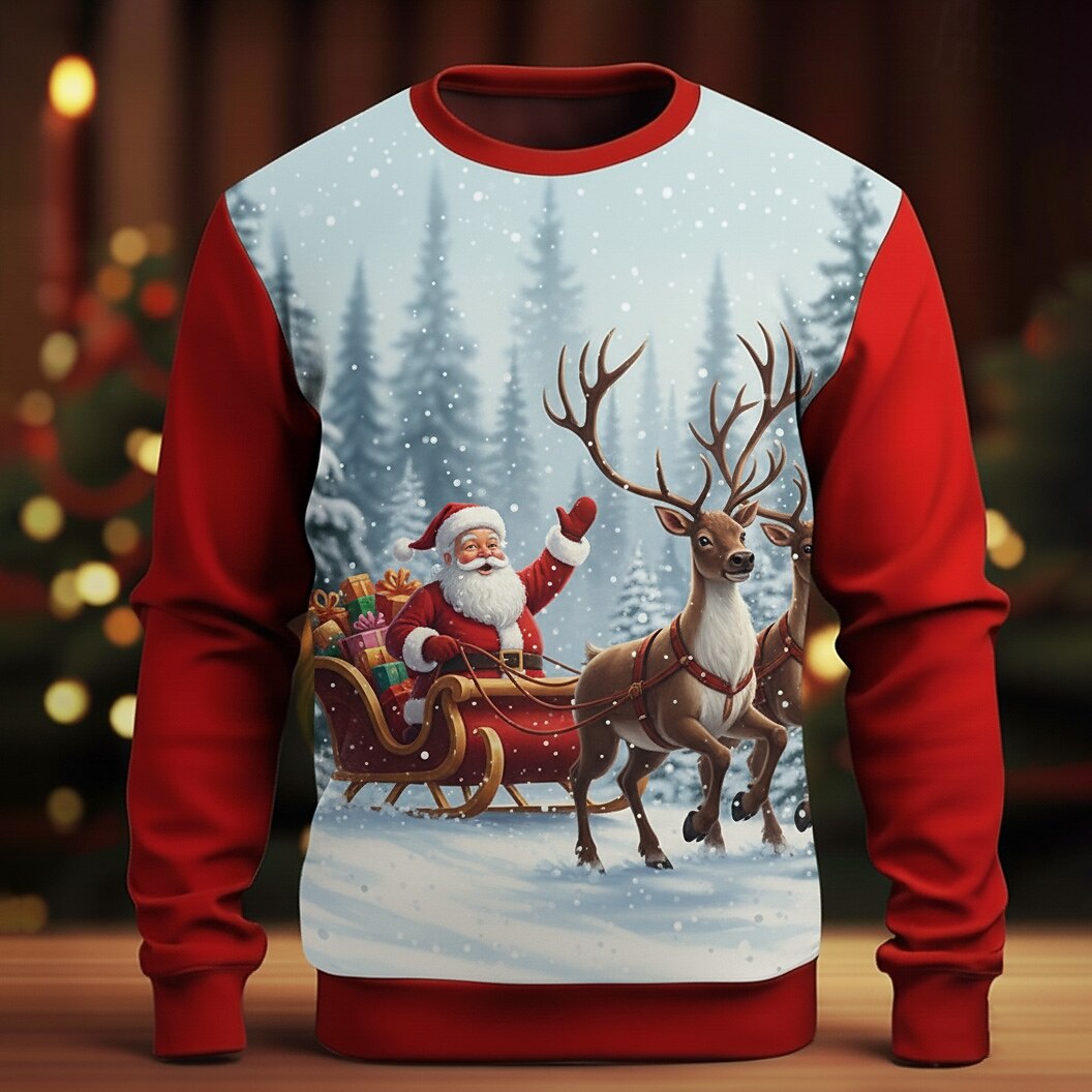 Men's Christmas Santa Relaxed Sweatshirt