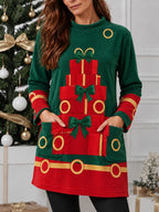 Christmas Tree Snowflake Long Sweatshirt