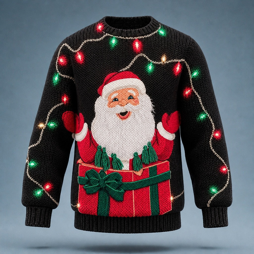 Christmas Santa Claus Knit Pullover