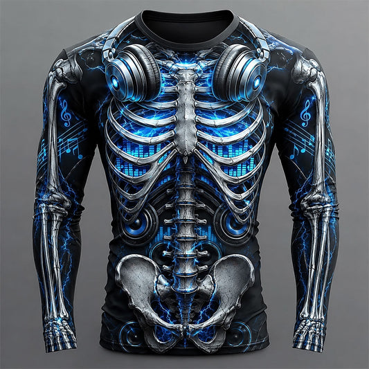 Men's Carnival Skull Skeleton T-Shirt