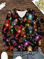 Women's Christmas Graphic Elegant Shirt