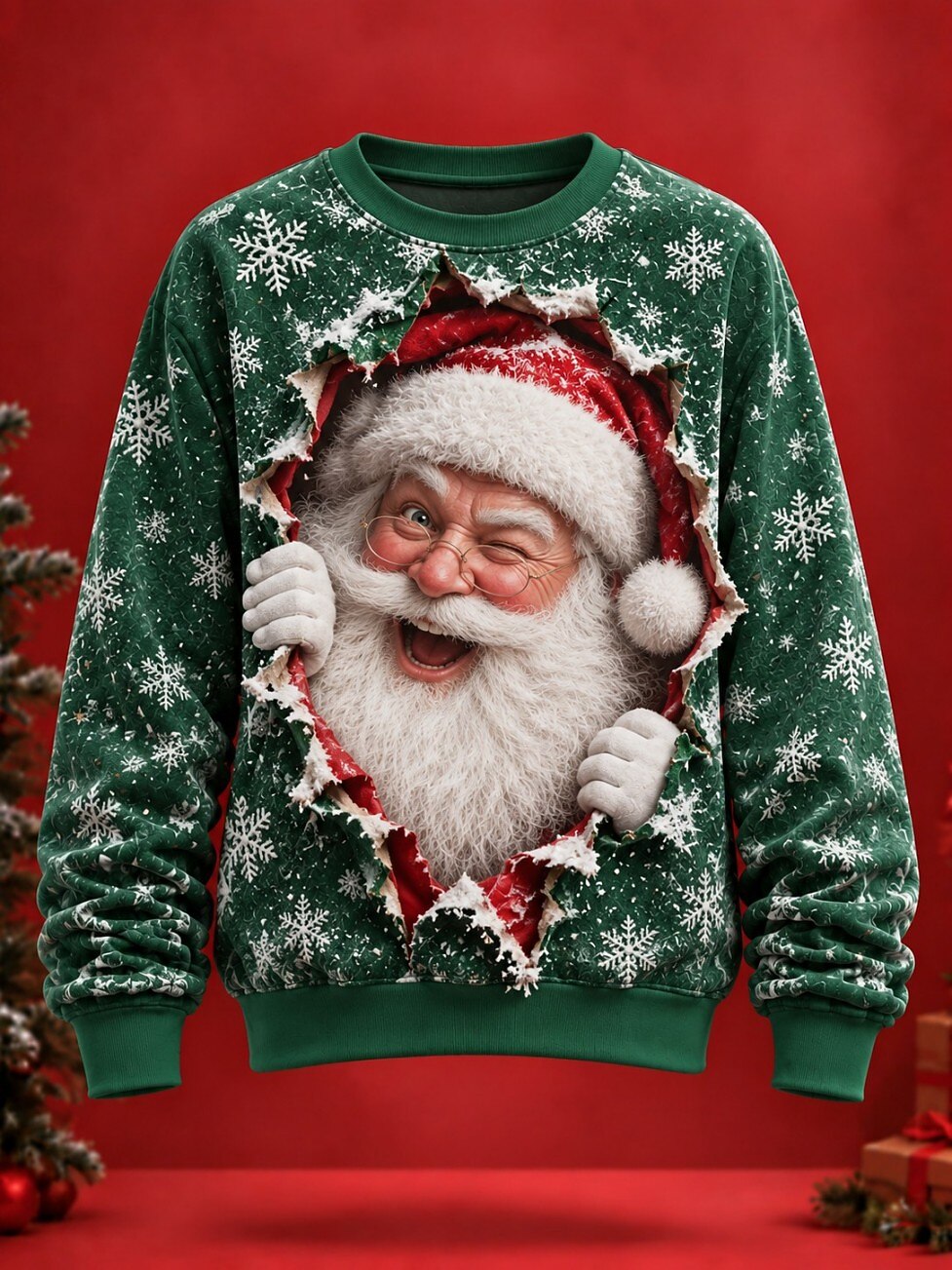 Christmas Tie Dye Casual Sweatshirt