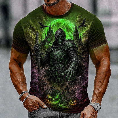 Men's Skull Illusion Horror Graphic Tee
