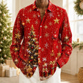 Men's Christmas Tree Party Button Up Shirt