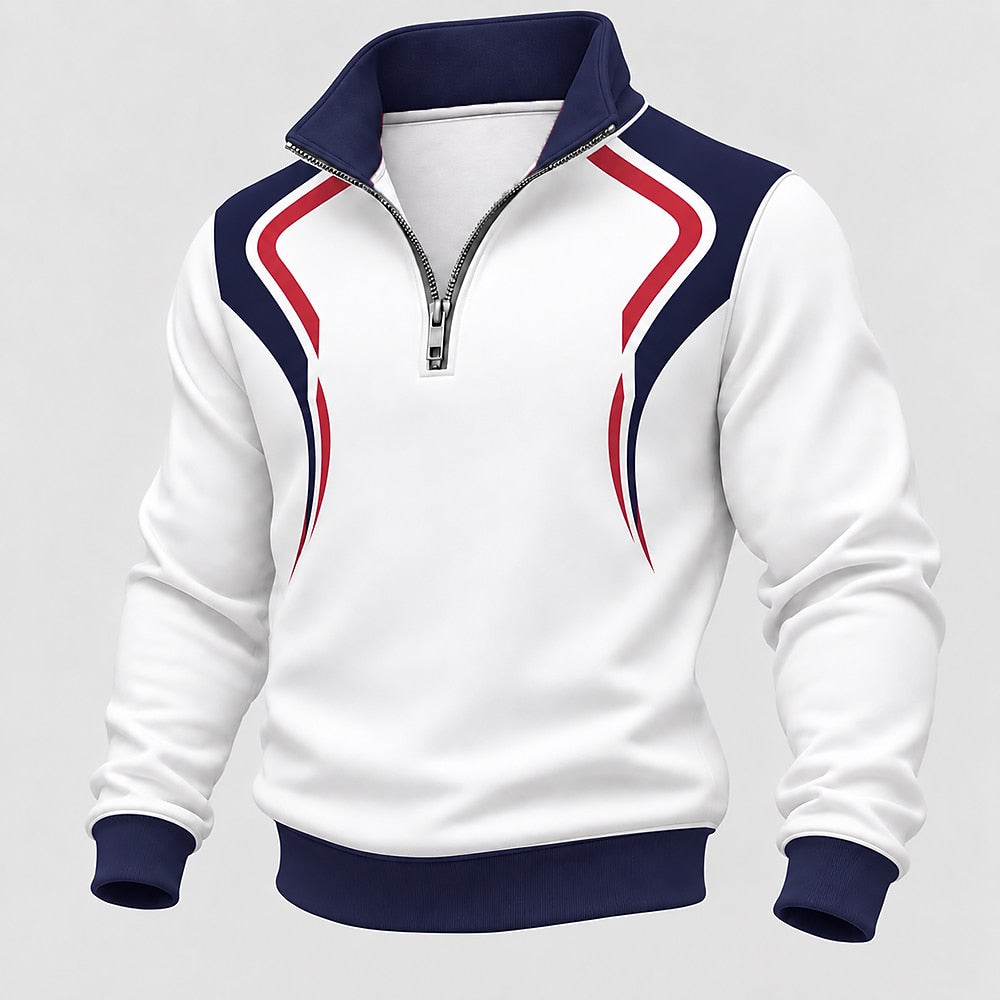 Men's Geometric Half Zip Sweatshirt