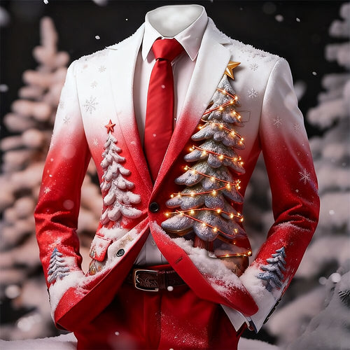 Christmas Tree Warm Casual Blazer Jacket