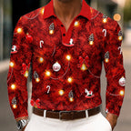 Christmas Lantern Long Sleeve Polo Shirt