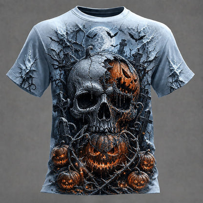 Men's Blue Grim Reaper Skull Tee