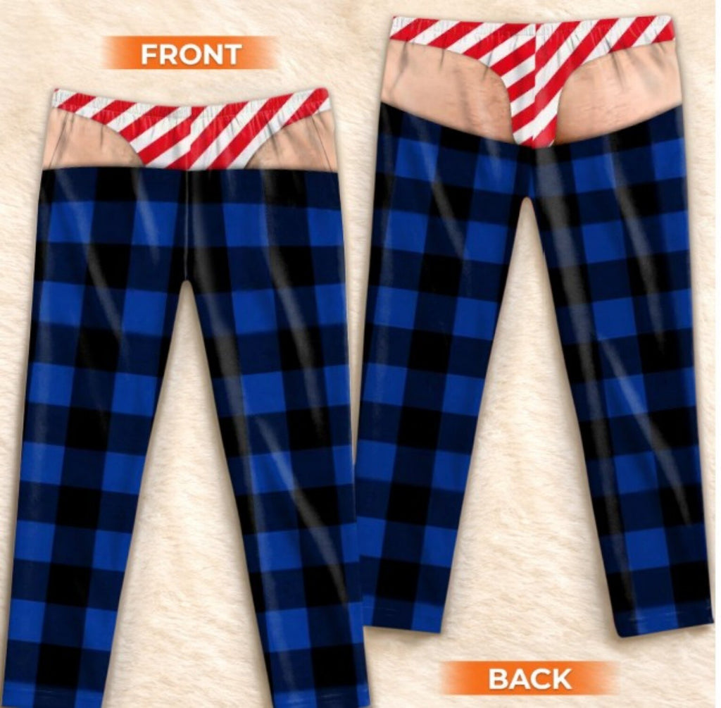 Men's Funny Gift Plaid Pajama Pants
