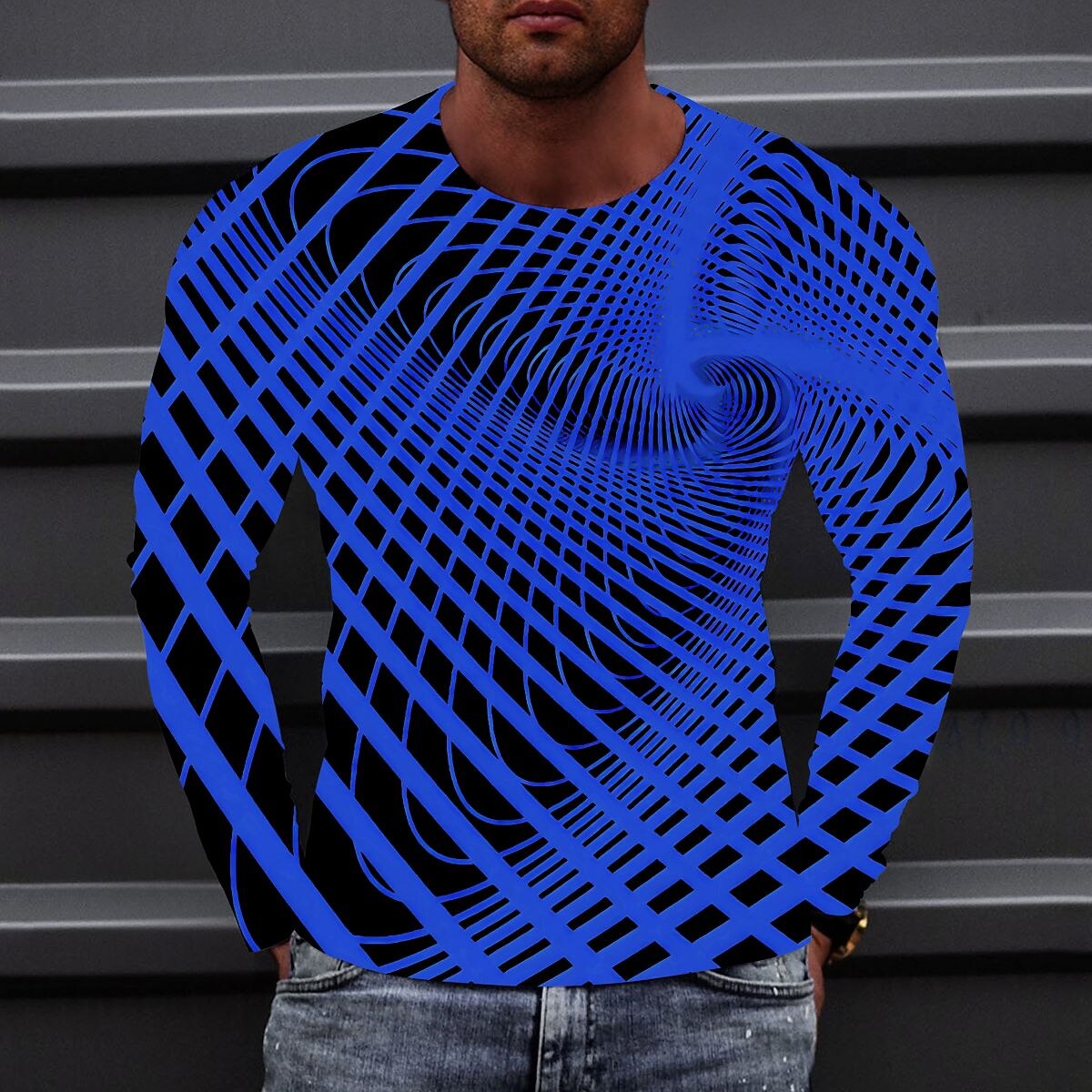 Men's Dynamic Optical Illusion Graphic Tee