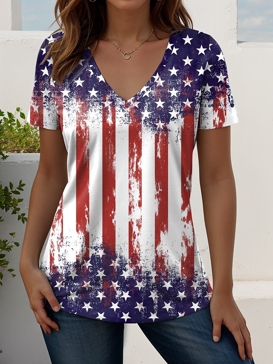 Women's Vintage American Flag Tee