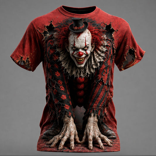 Men's Evil Clown Graphic Illusion Tee