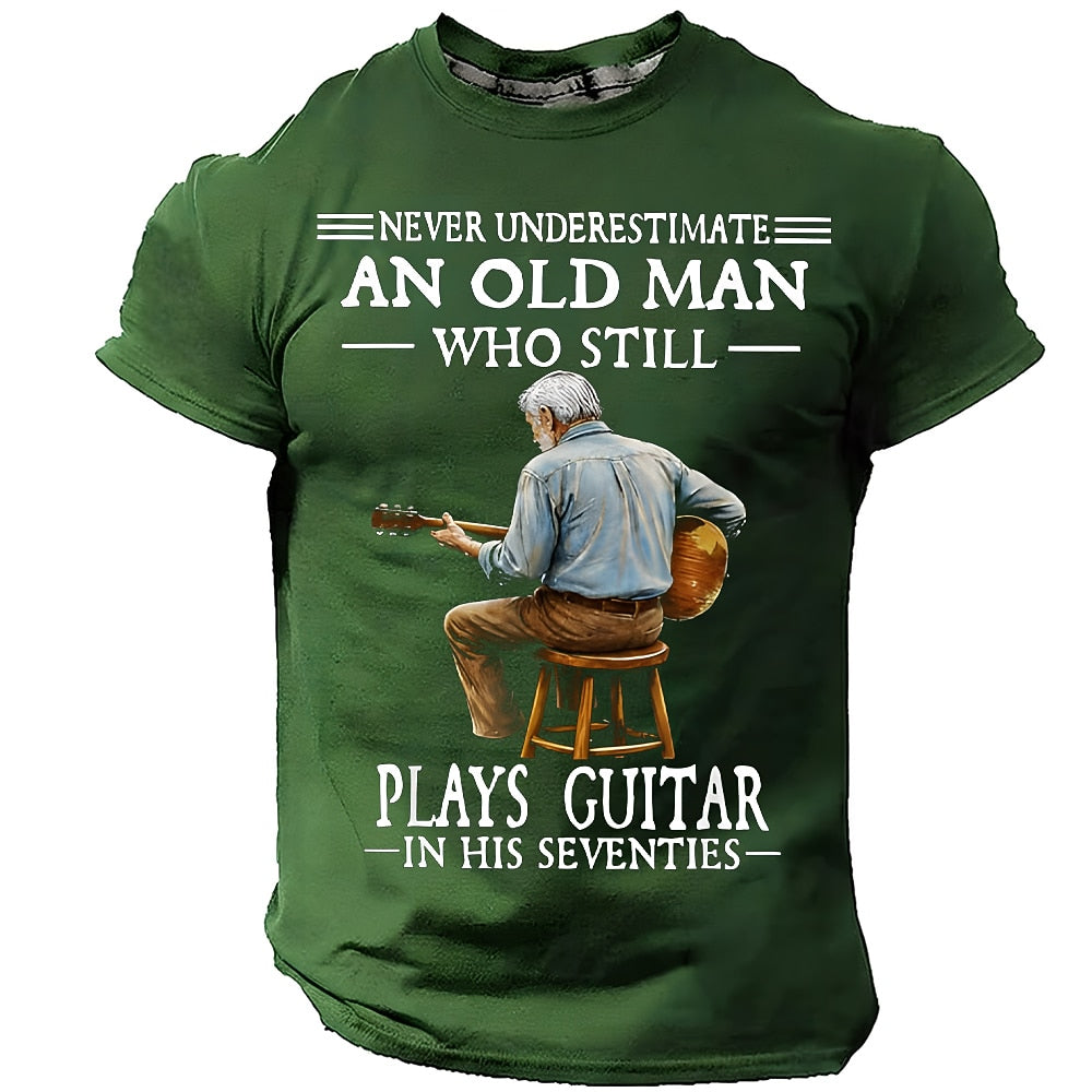 Men's Seventies Guitar Hero Graphic Tee