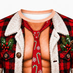 Christmas Casual Santa Graphic Crewneck Sweatshirt