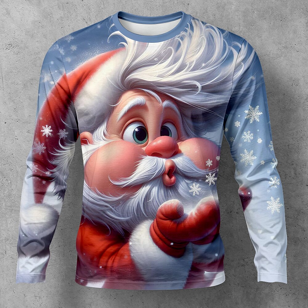 Men's Santa Graphic Graphic Shirt