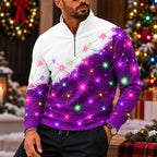 Christmas Lantern Quarter Zip Polo Shirt