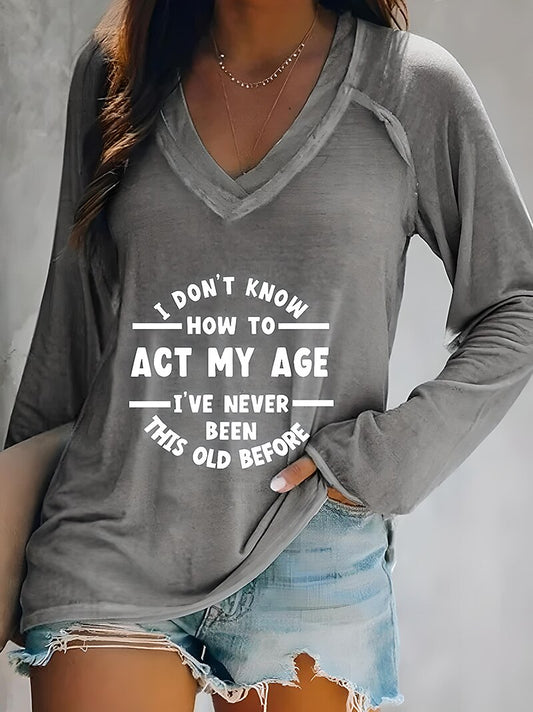 Women's Everyday Letter Graphic Quote Tee