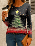 Women's Christmas Tree Snowflake Longsleeve Tee
