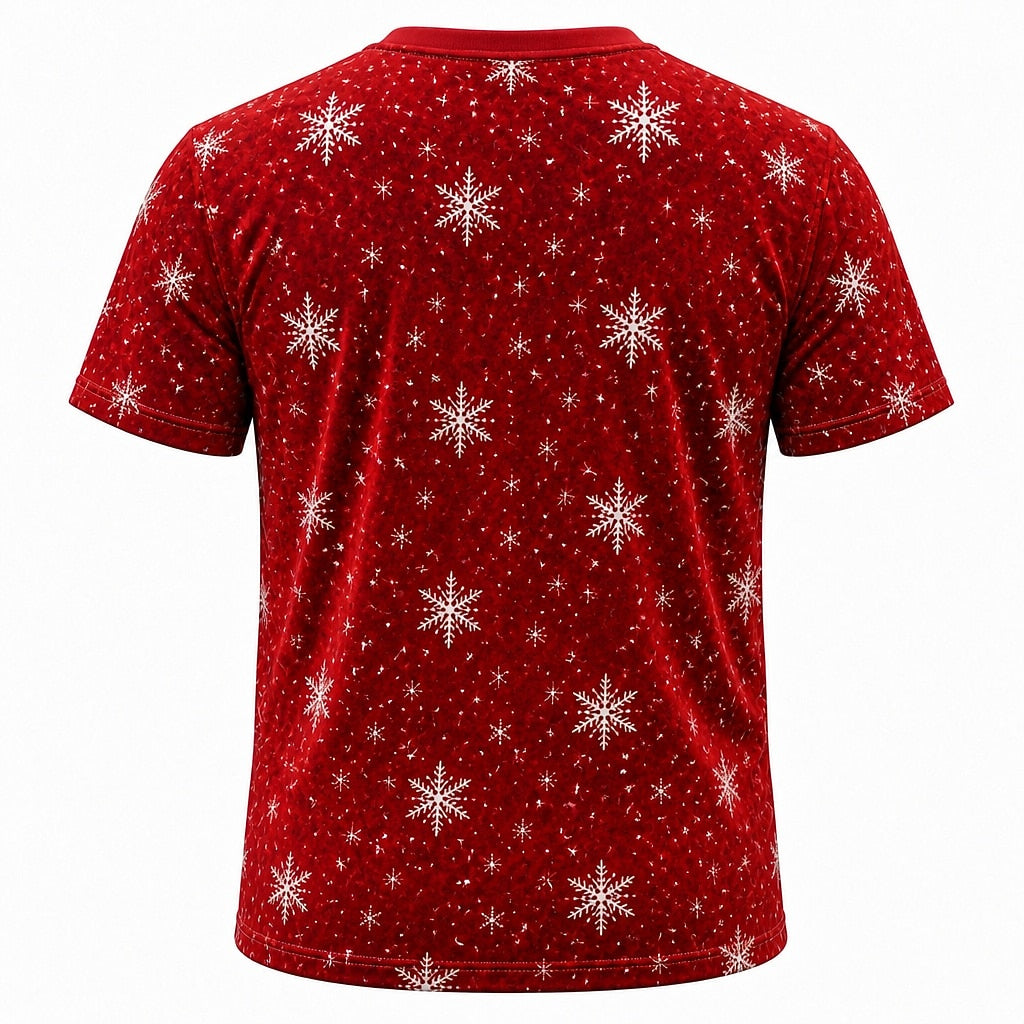 Christmas Santa Fake Belly Graphic T-Shirt