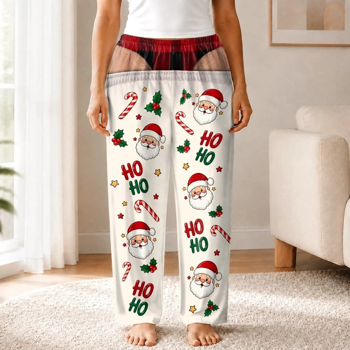 Plaid Gingerbread Christmas Pajama Pants