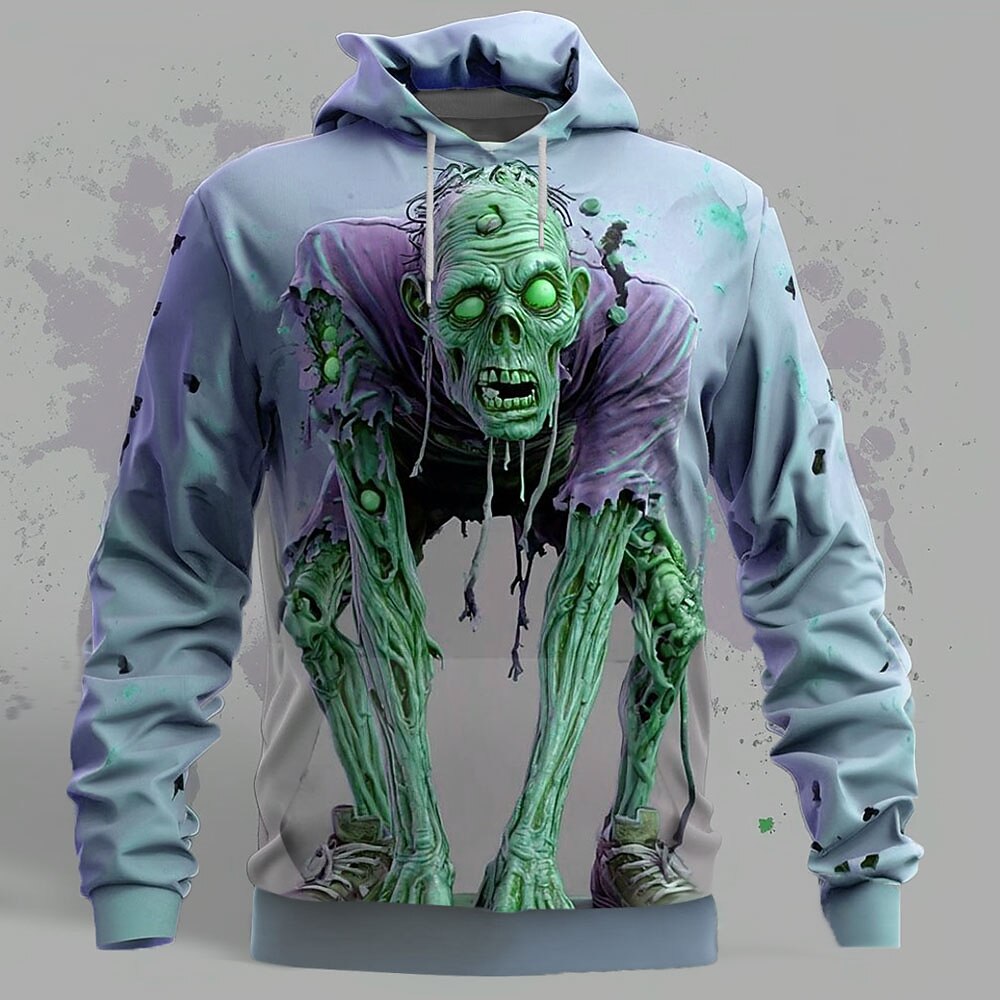 Men's Halloween Undead Zombie Hoodie