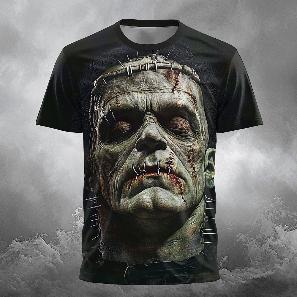 Men's Halloween Undead Zombie Graphic Tee