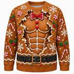Christmas Gingerbread Man Funny Crewneck Sweatshirt