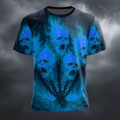 Men's 3D Skull Optical Illusion Tee