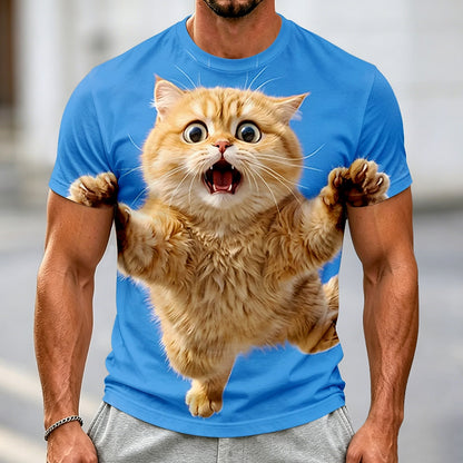 Men's Curious Cat Lover Graphic Tee