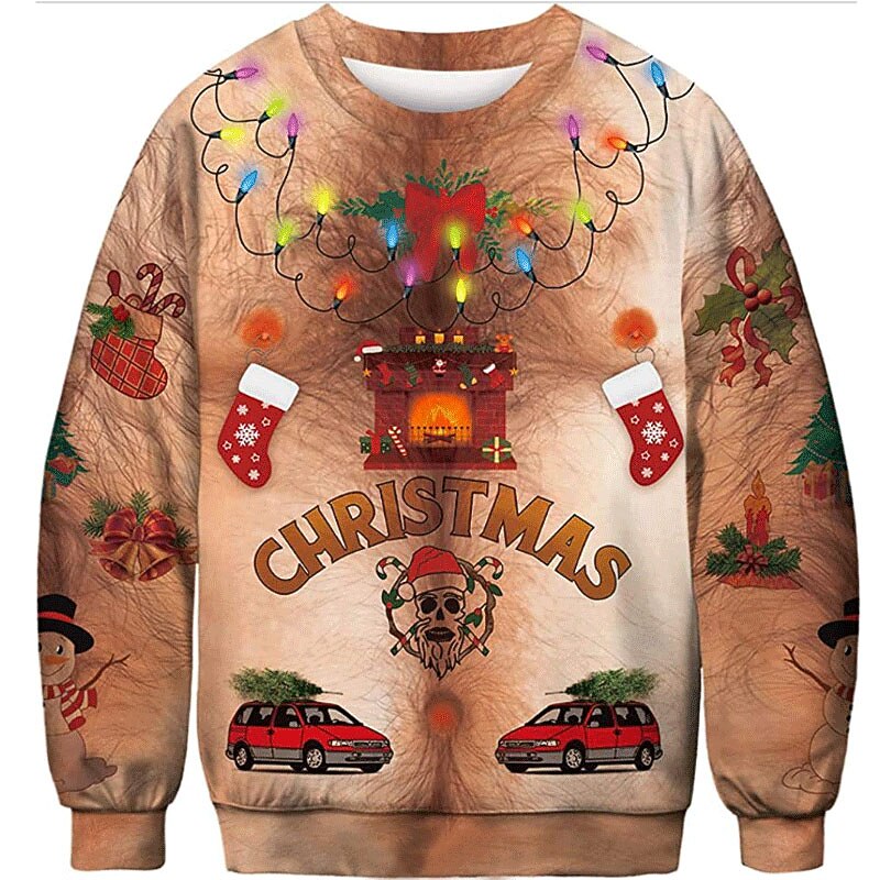 Ugly Christmas Lightweight Graphic Hoodie