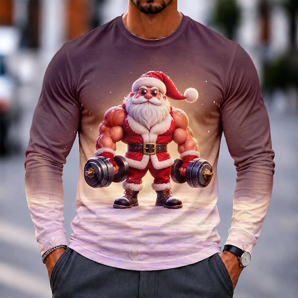 Santa Claus Funny Graphic Long Sleeve Tee